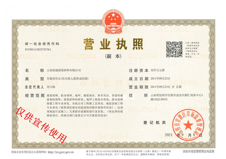 创通营业执照副本